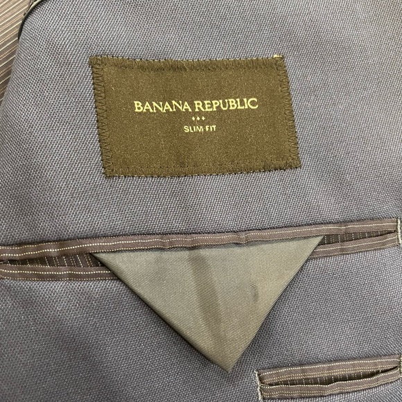 Banana Republic Men’s Blazer Navy Blue 42R Slim - Picture 9 of 10